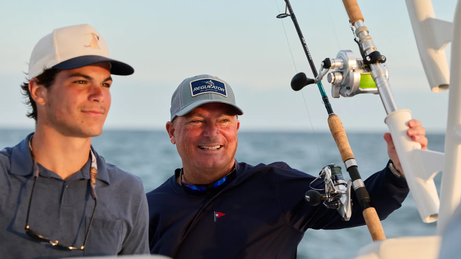 Reg31 2100X1400 Lifestyle Dad & Son At Aft Rocket Regulator Cape Cod 00 83 WG