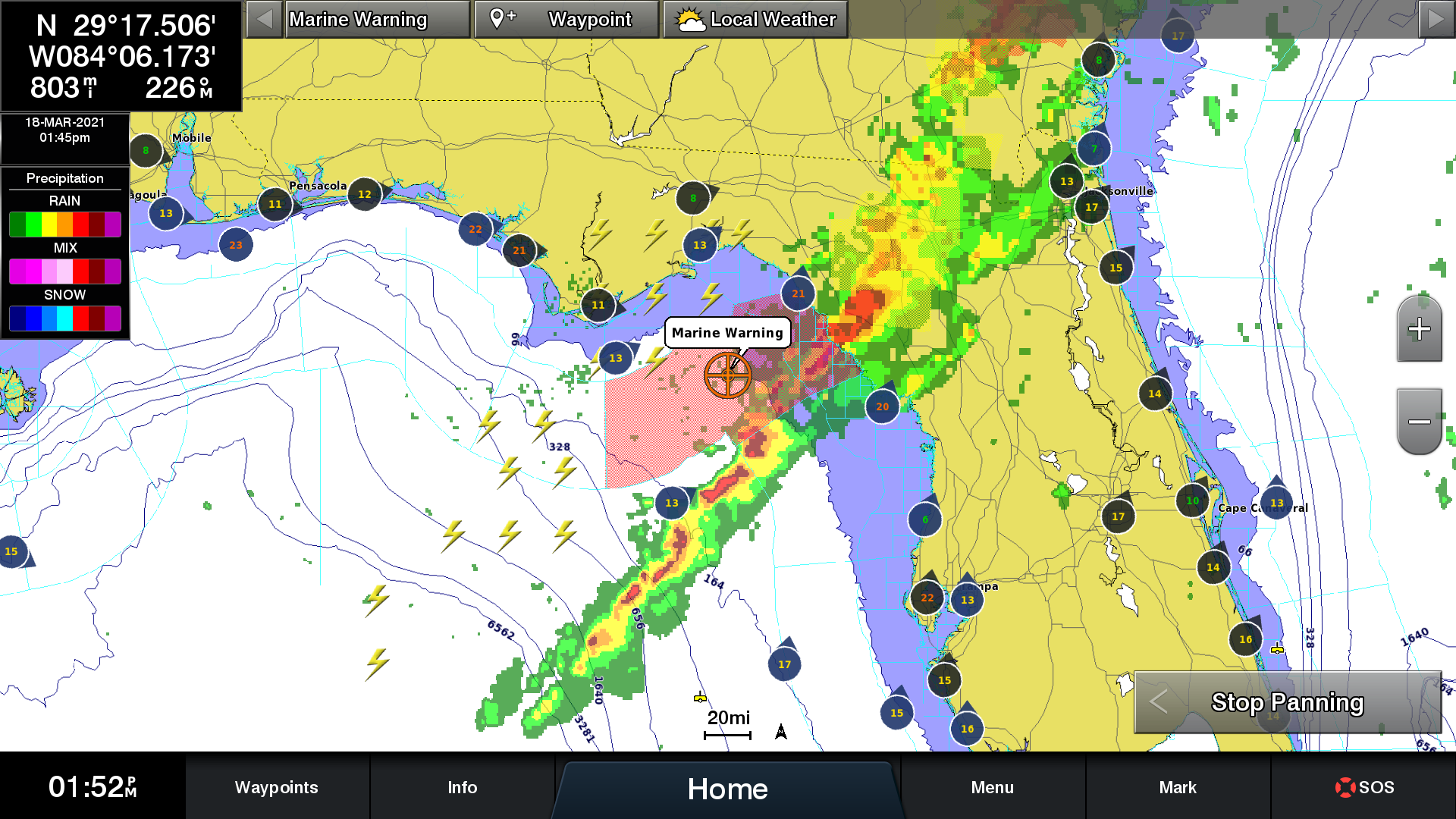 Garmin Radar Lightning Warning FL Tampa (1)